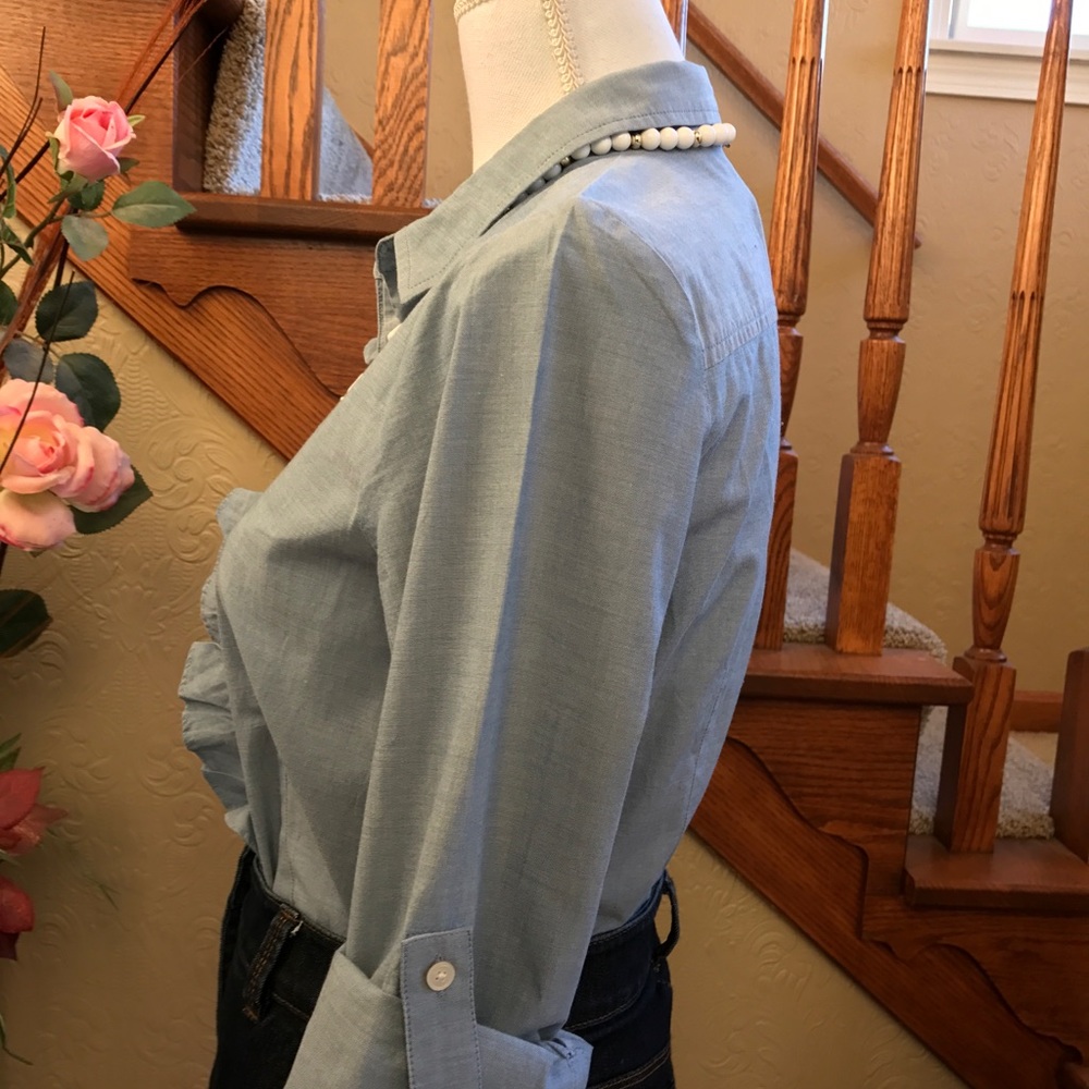 Talbots Blue Blouse - Picture 4 of 8